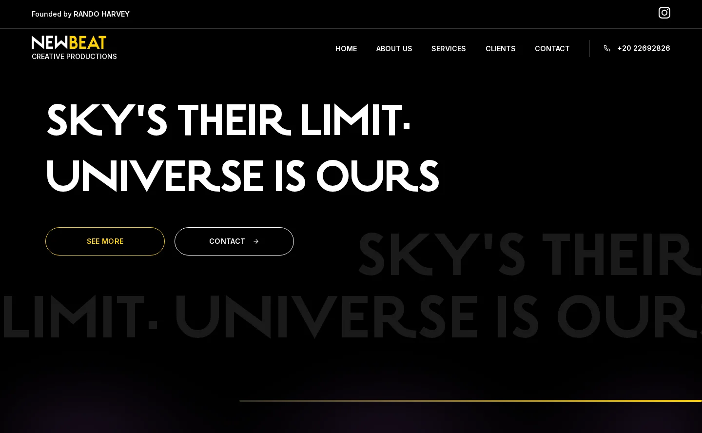 NewBeat — desktop website preview