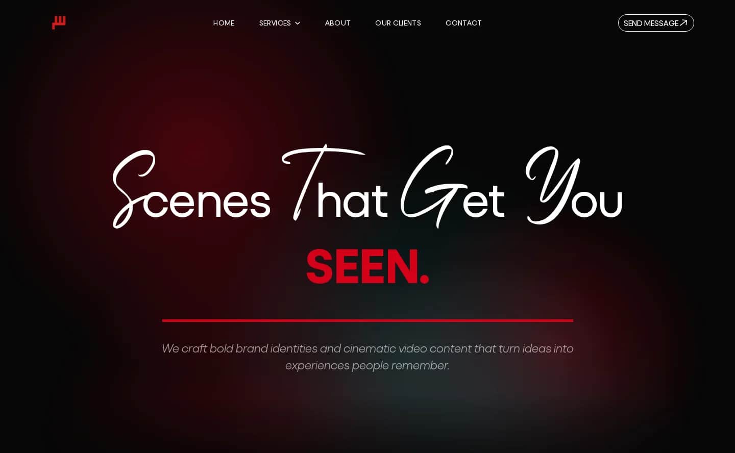 Seen — desktop website preview